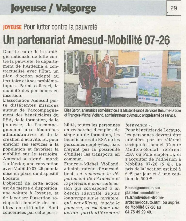 2022 02 10 - la tribune - mobilité 26 07