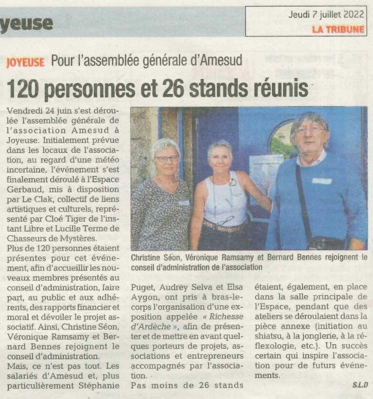 2022 07 07 AG la tribune