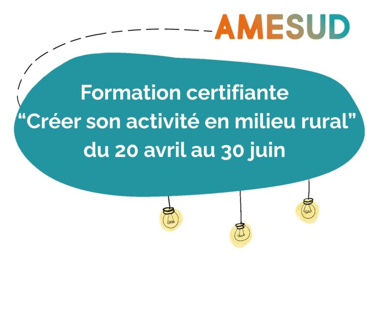 Formation certifiante”Créer son activité en milieu rural”