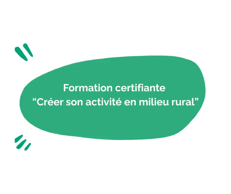 Formation certifiante”Créer son activité en milieu rural”